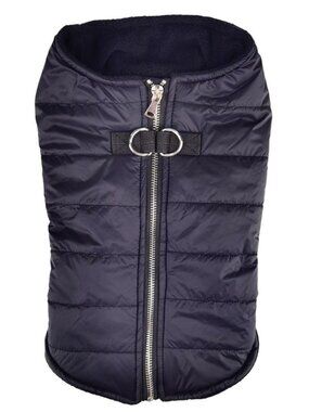 Doggie Design Zip-up Dog Puffer Vest - Black